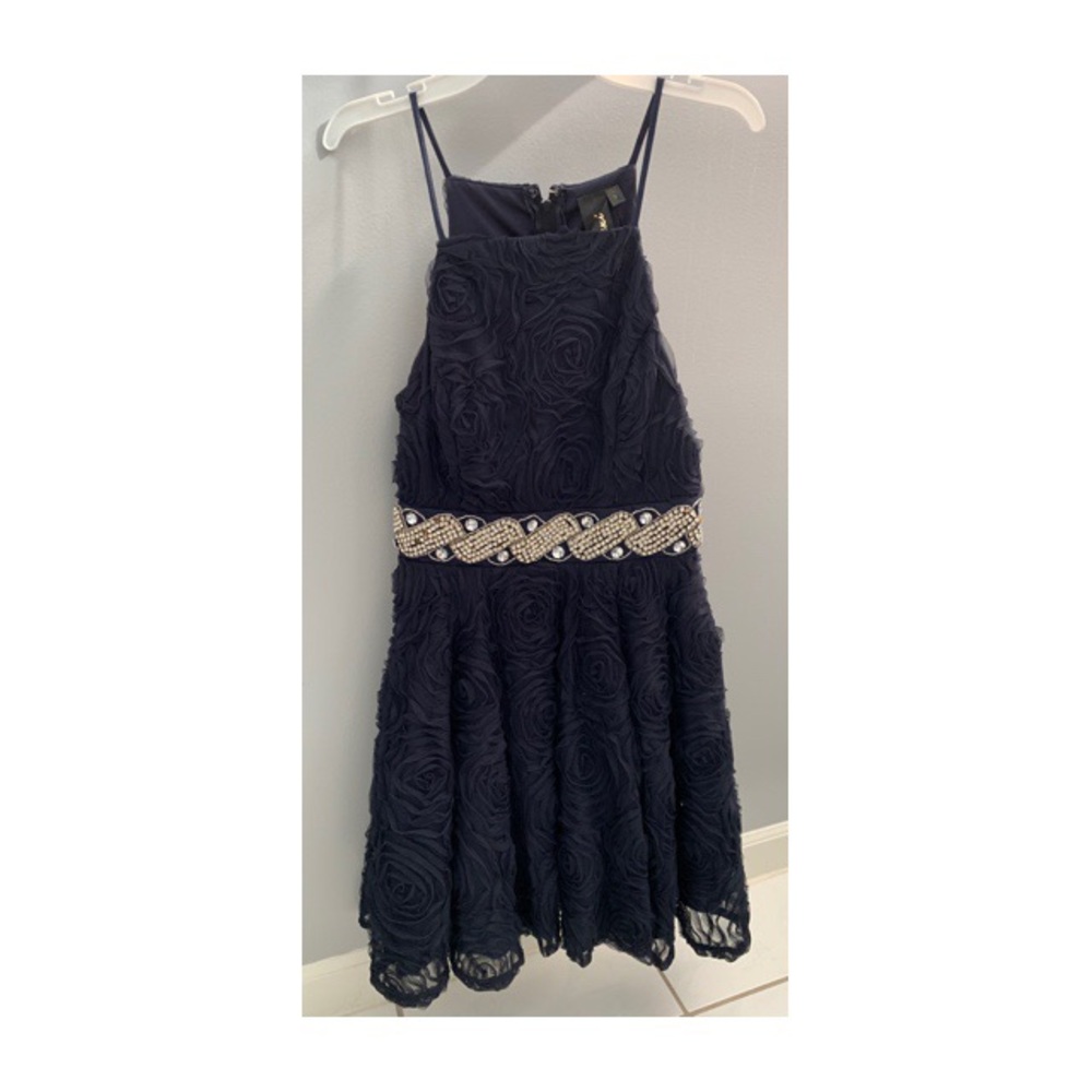 Dark blue flower dress